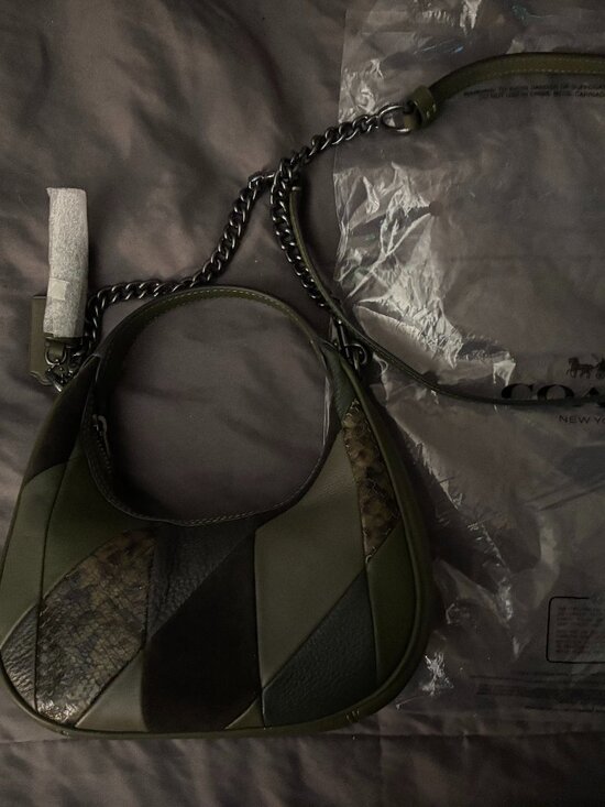 Coach Carmen Mini Crossbody Bag AND WALLET, Olive Multi-Leather Design. - Picture 5 of 15